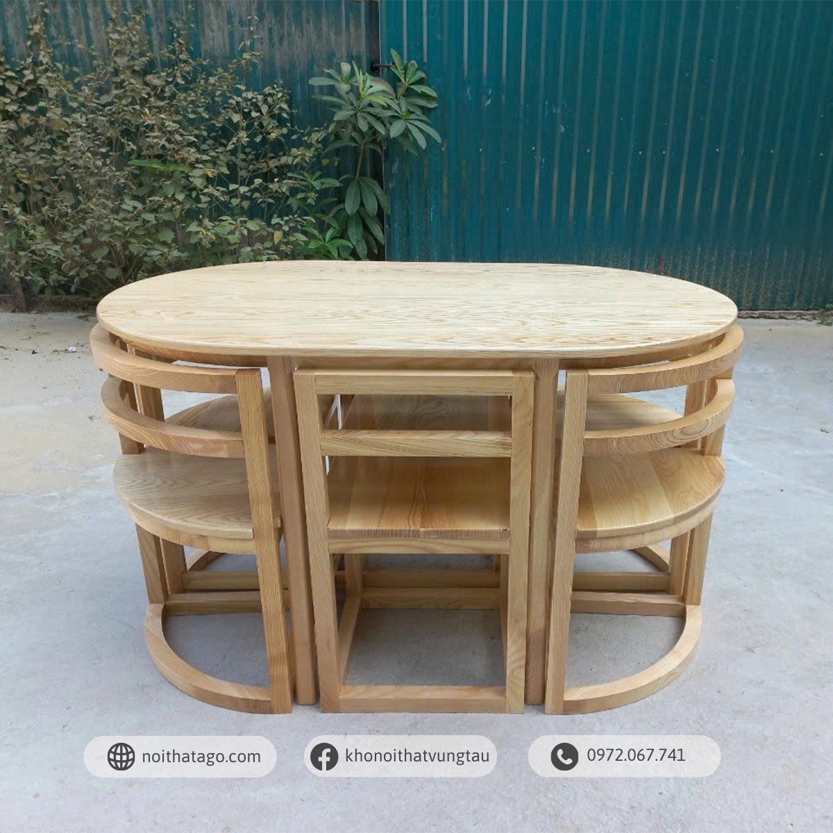 Bộ bàn ăn gỗ hiện đại | NT025