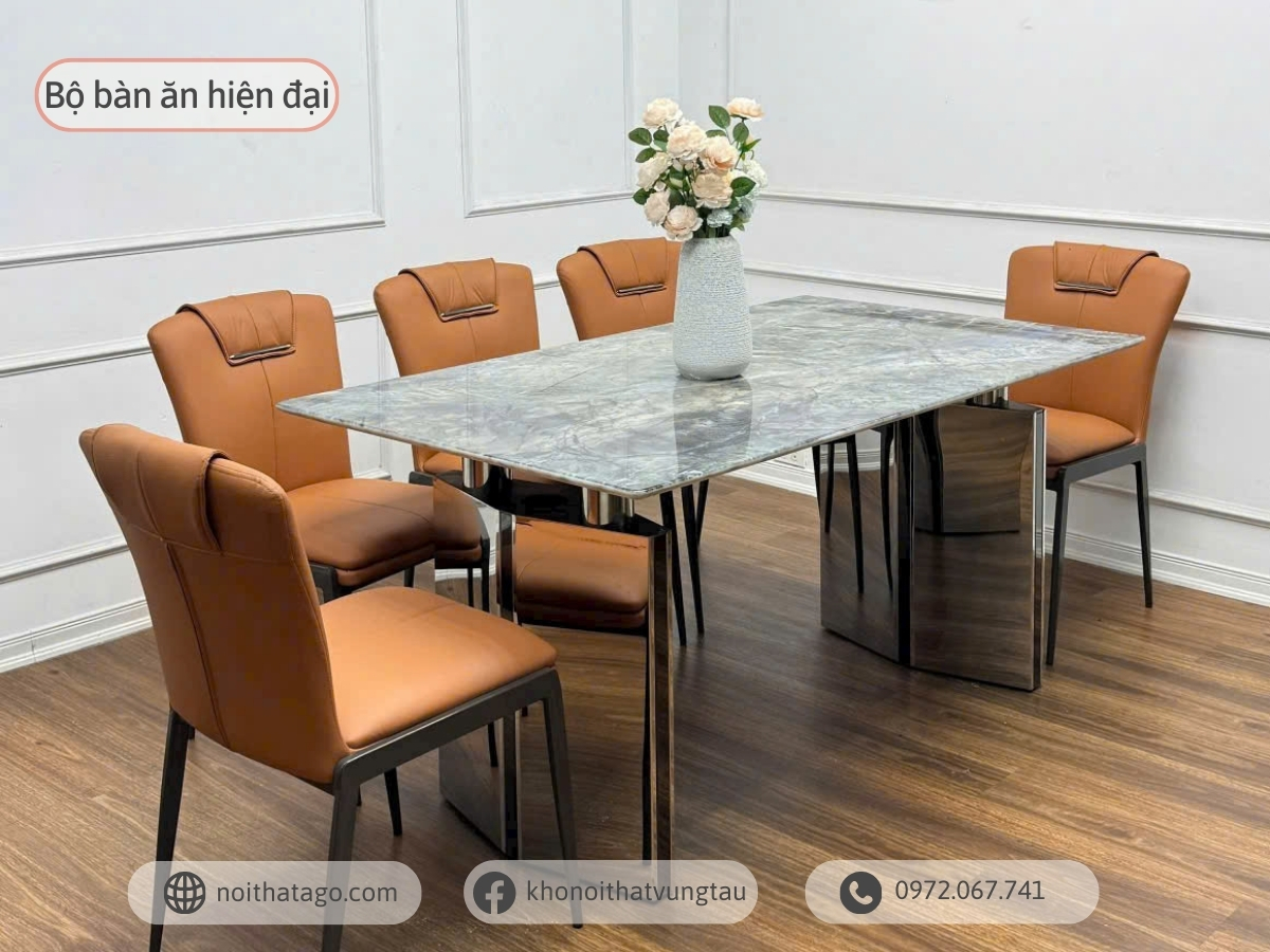 Bộ bàn ăn 6 ghế hiện đại cao cấp | HD-01