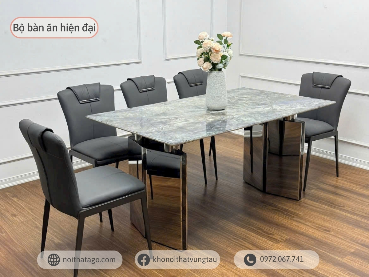 Bộ bàn ăn 6 ghế hiện đại cao cấp | HD-01