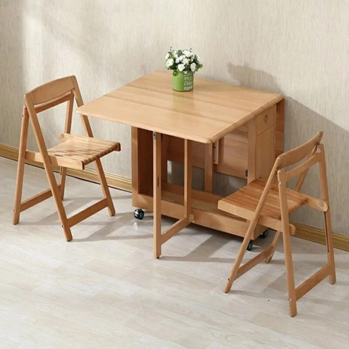 Bộ bàn ăn xếp gọn 4 ghế | GTC02