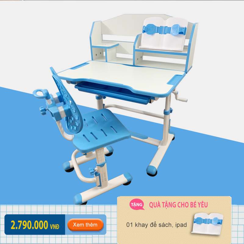 Bộ bàn ghế học sinh thông minh chống gù chống cận BK-306