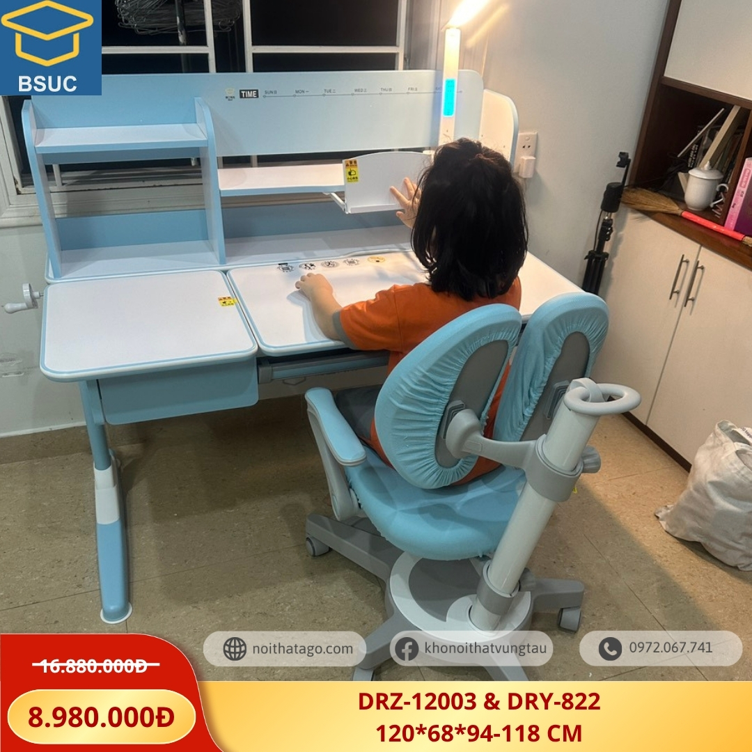 Bộ bàn học thông minh 1m2 DRZ-12003 và ghế DRY-822