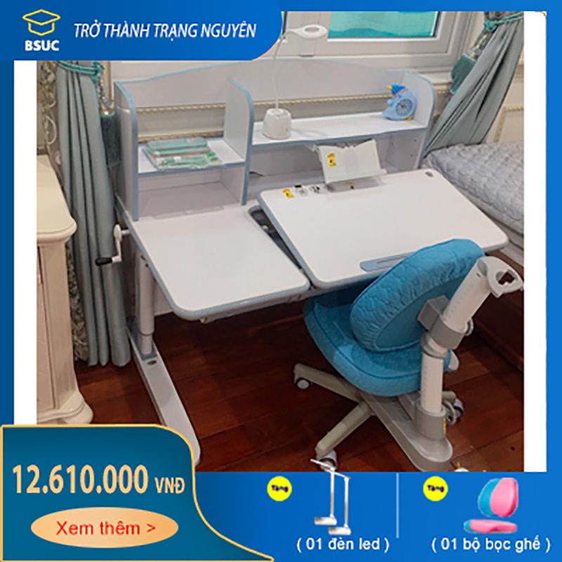 Bộ bàn học thông minh chống gù chống cận 1,2m DRZ-12006 và ghế DRY-502