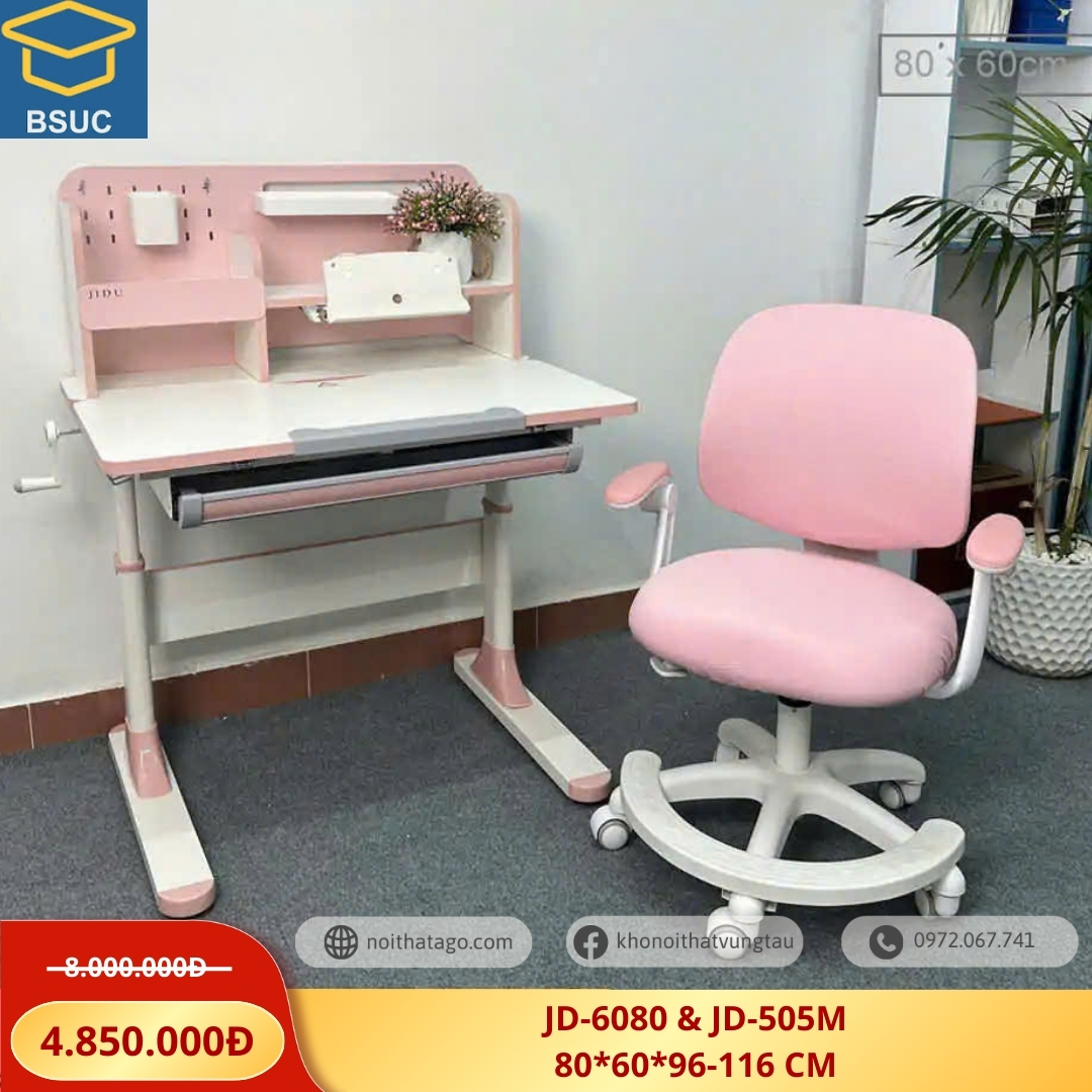 Bộ bàn học thông minh JD-6080 và ghế JD-505M
