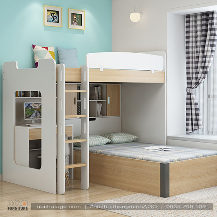 Giường tầng gỗ công nghiệp cao cấp | KID-GT-55