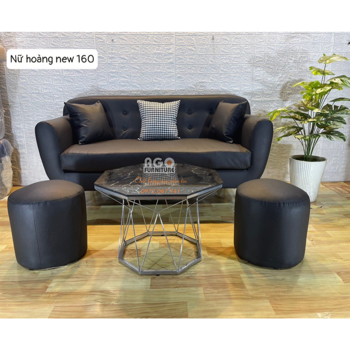 Combo Sofa nữ hoàng 160 kết hợp bàn trà | SFC-02