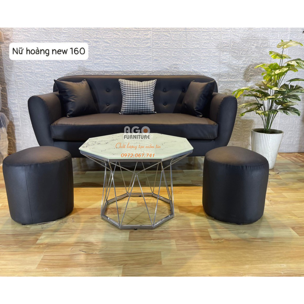Combo Sofa nữ hoàng 160 kết hợp bàn trà | SFC-02