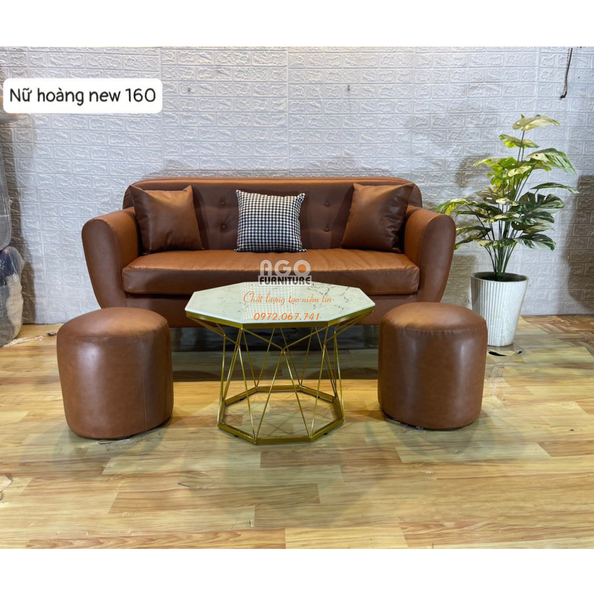 Combo Sofa nữ hoàng 160 kết hợp bàn trà | SFC-04