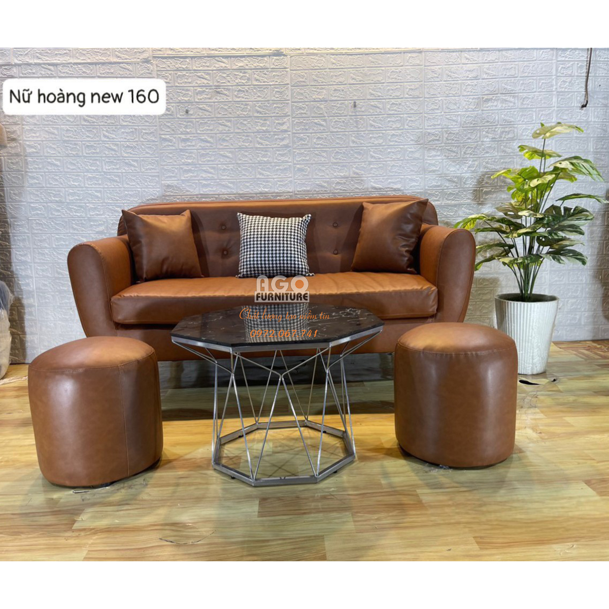 Combo Sofa nữ hoàng 160 kết hợp bàn trà | SFC-04