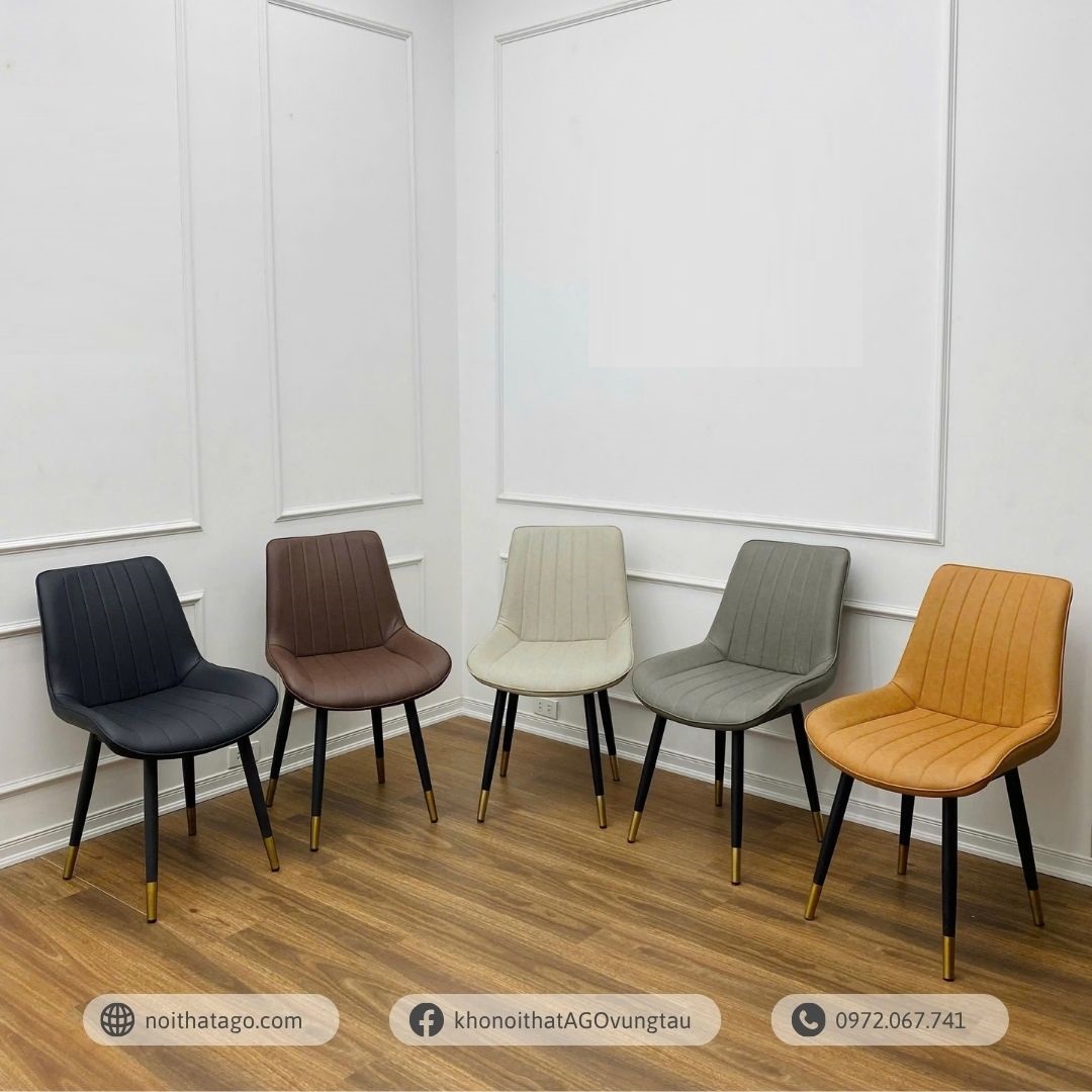 Ghế ăn bọc nệm chân sắt hiện đại 2108