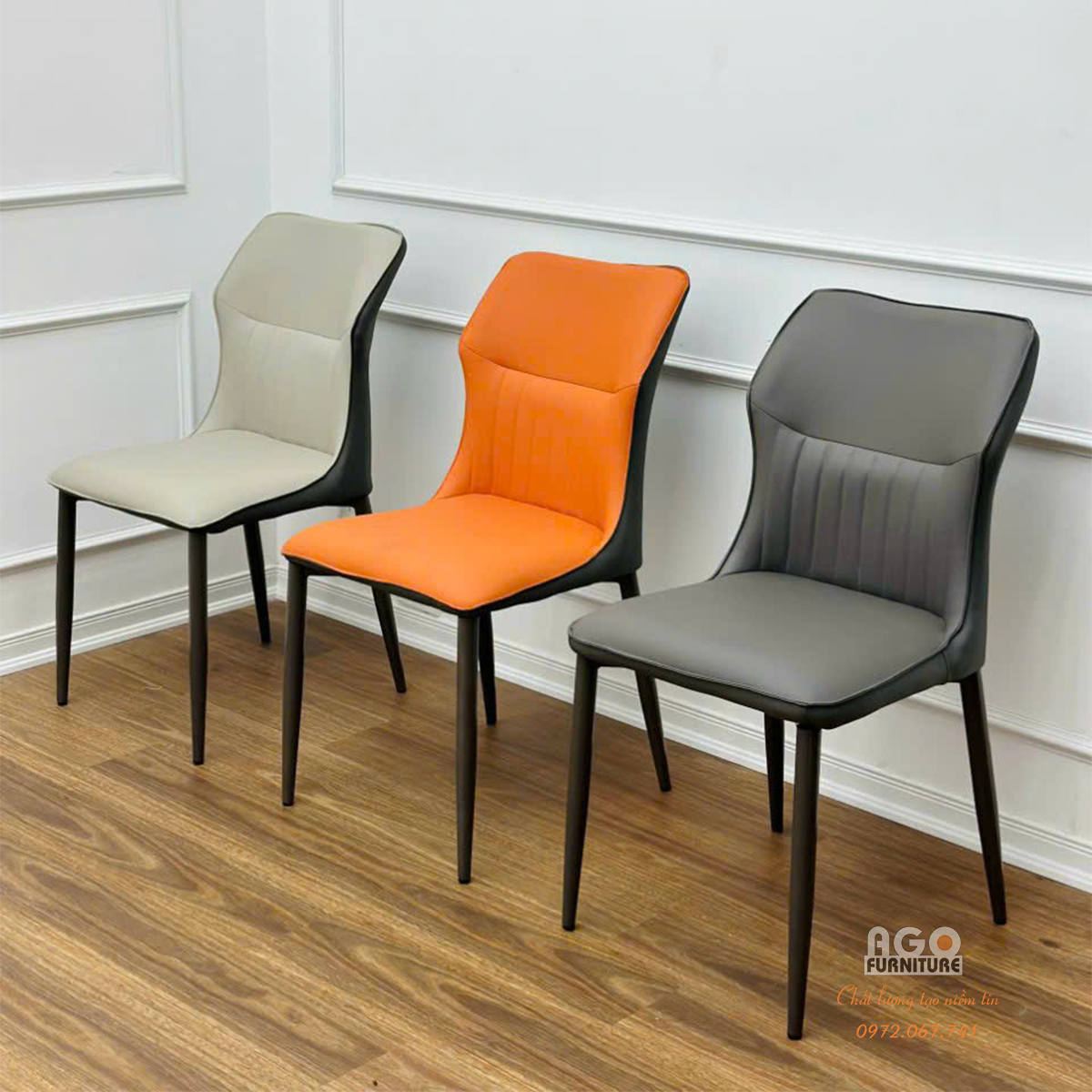 Ghế Ăn Bọc Da Cao Cấp Kelly Nhập Khẩu