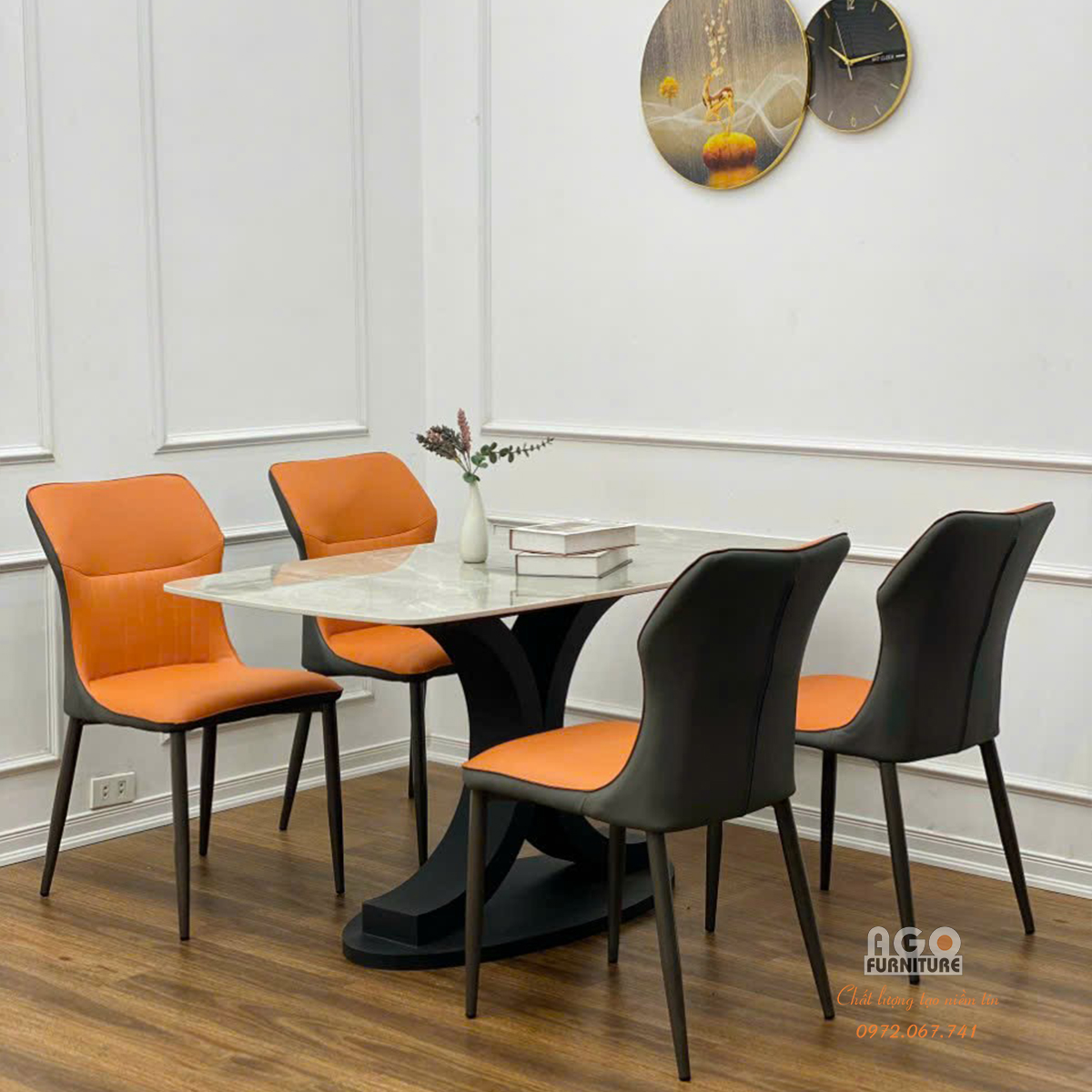 Ghế Ăn Bọc Da Cao Cấp Kelly Nhập Khẩu