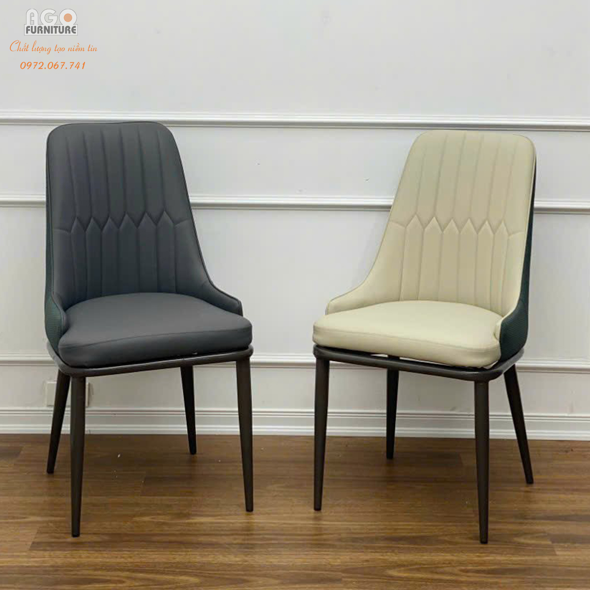 Ghế ăn Monet cao bọc da nhập khẩu hiện đại 