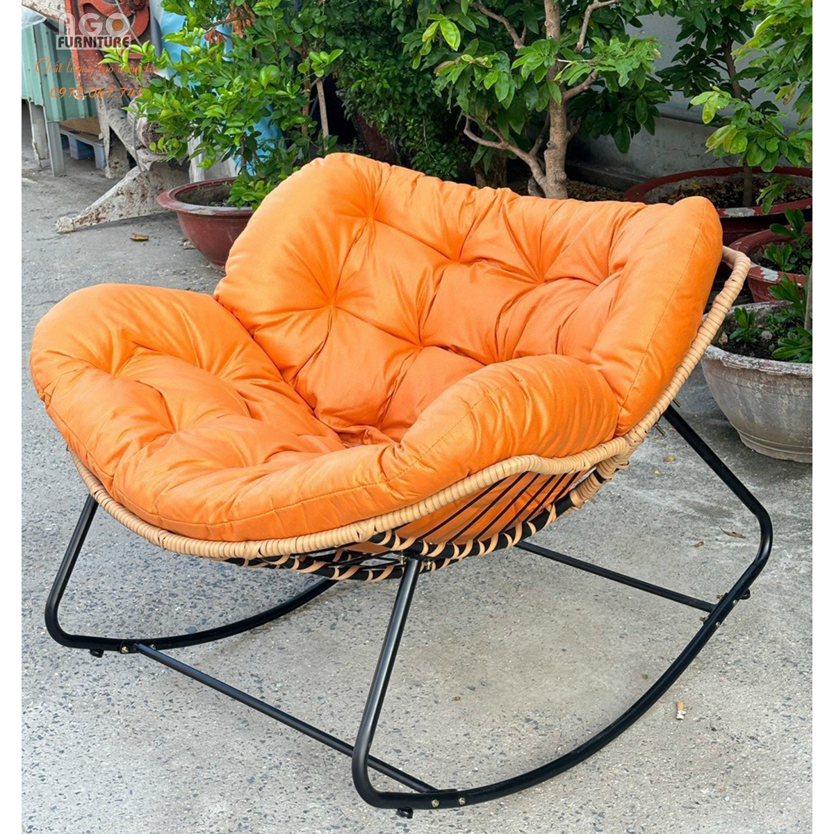 Ghế bập bênh mây | AGT07