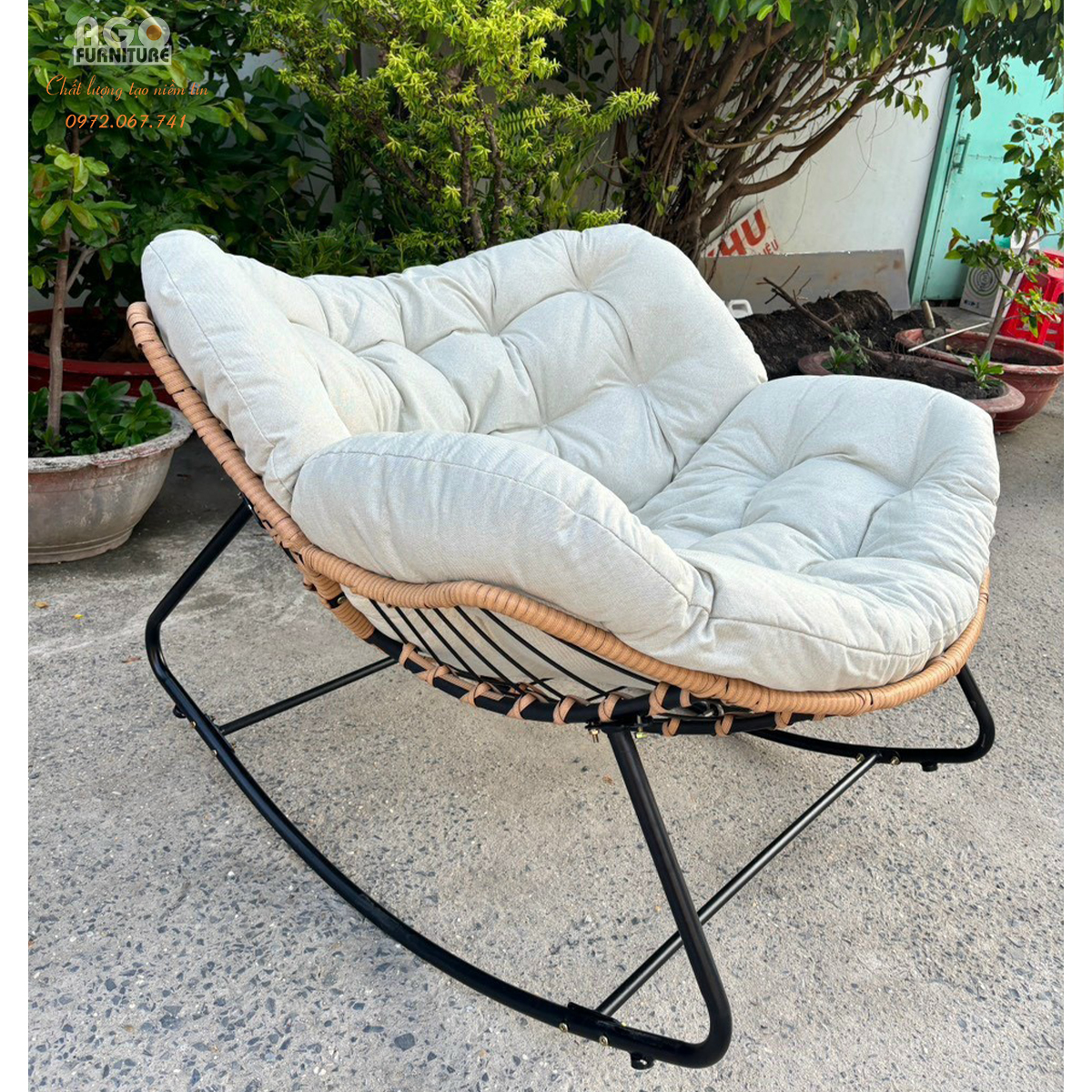 Ghế bập bênh mây | AGT07