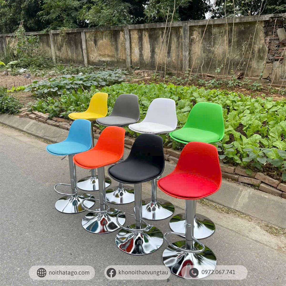 Ghế Bar Eames chân tròn