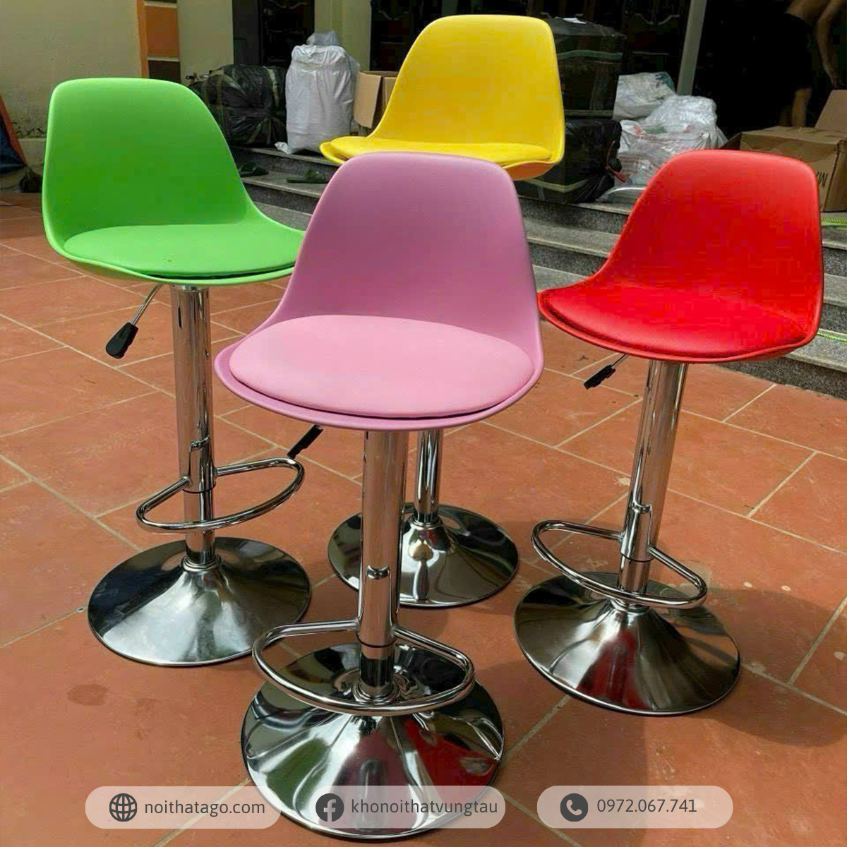 Ghế Bar Eames chân tròn