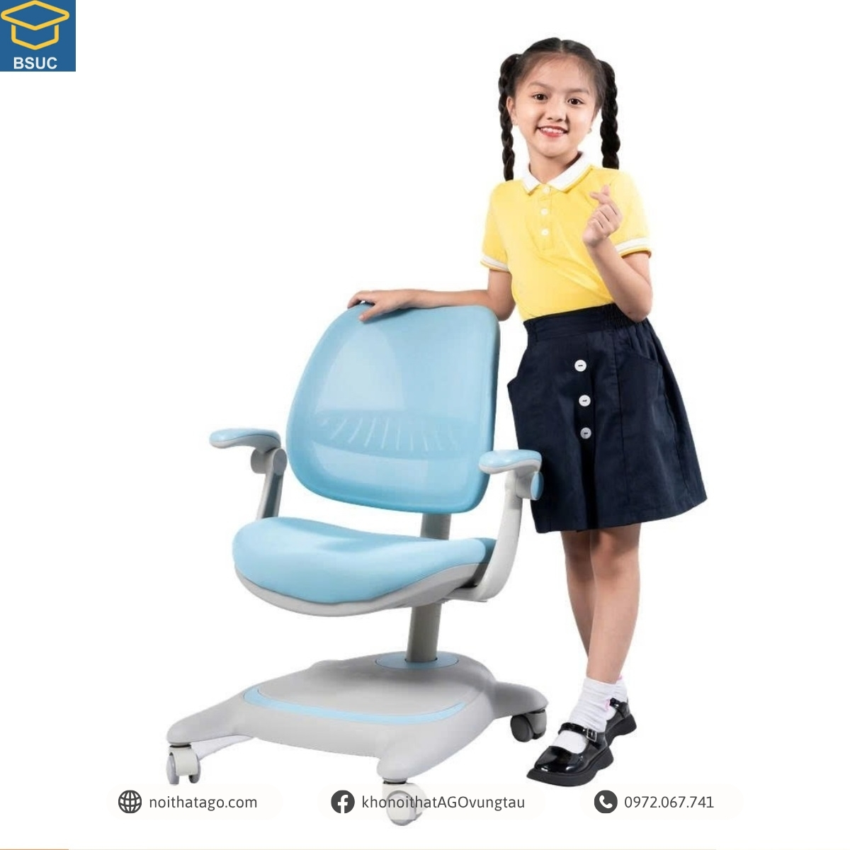 Ghế chống gù BSUC DA-1002V1 (ghế Cá Heo)