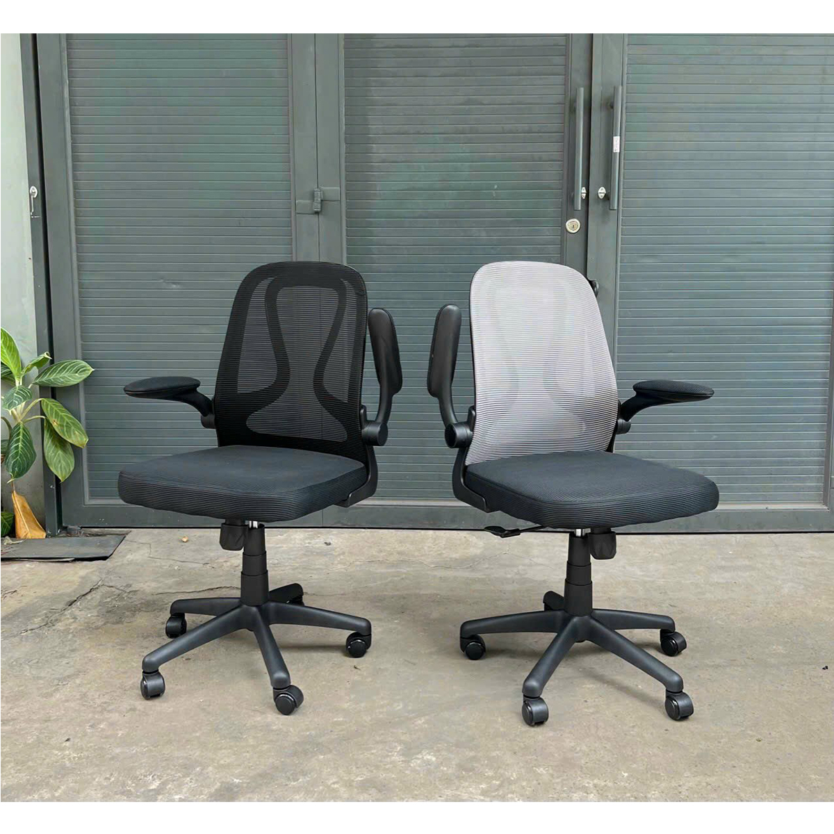Ghế lưới nhân viên lưng lưới tay gập - S100
