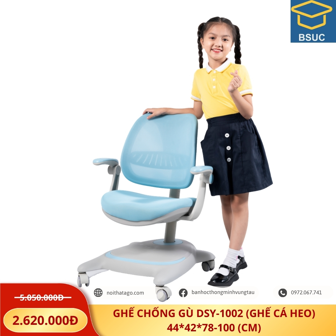 Ghế ngồi học chống gù dành cho bé mã DSY-1002 (ghế Cá Heo)