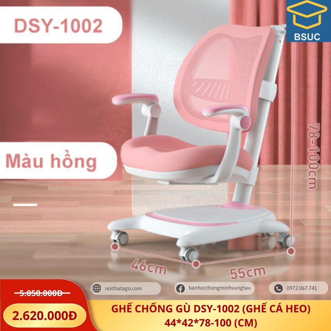 Ghế ngồi học chống gù dành cho bé mã DSY-1002 (ghế Cá Heo)