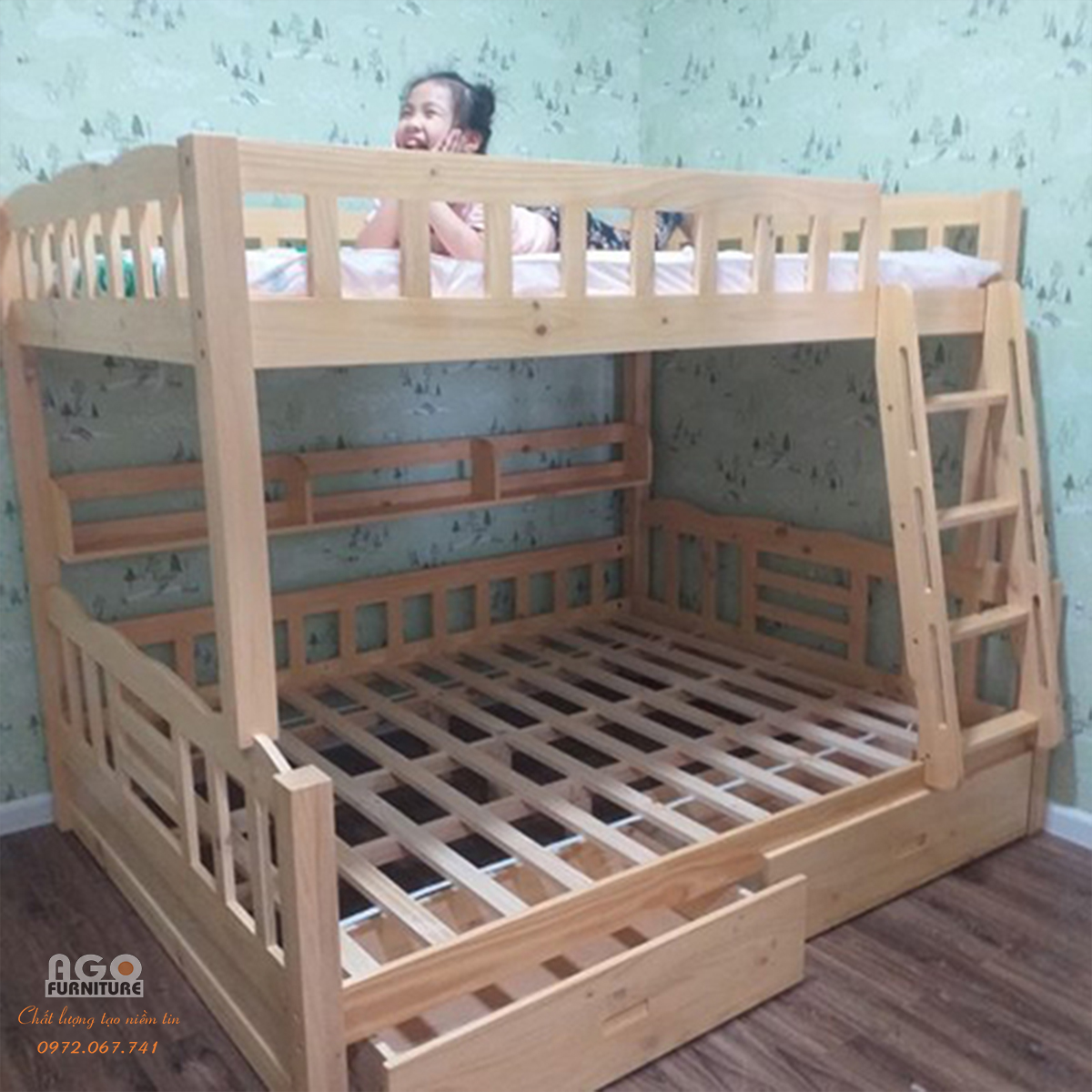 Giường 2 tầng cao cấp AGO-BUNNY