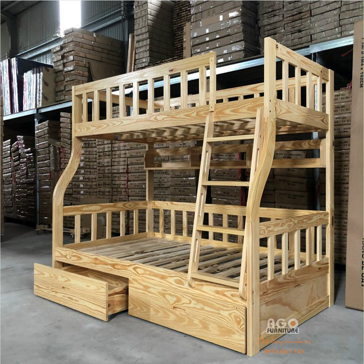 Giường 2 tầng cao cấp AGO-LUX12