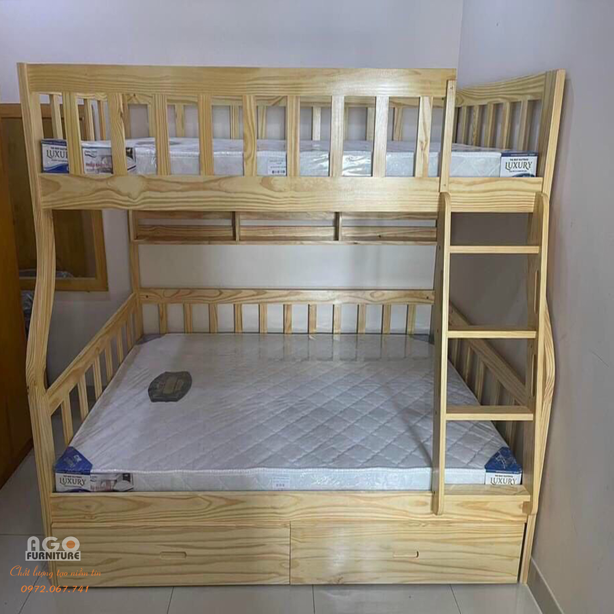 Giường 2 tầng cao cấp AGO-LUX024