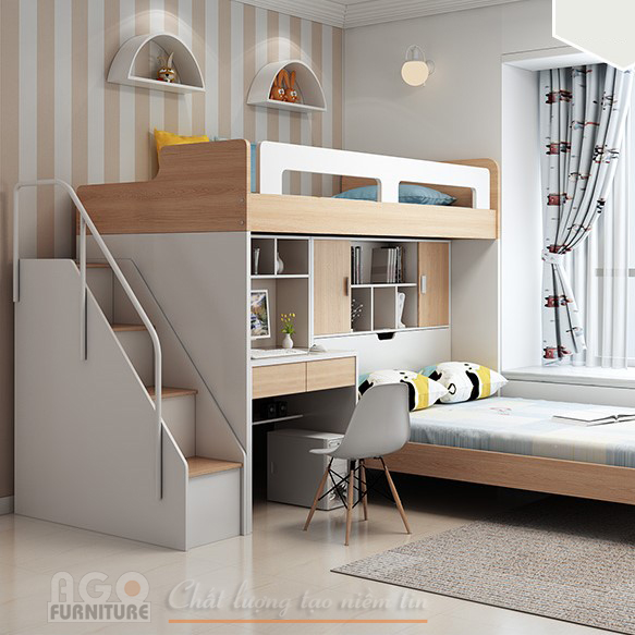Giường 2 tầng đa năng, thiết kế dành cho bé |AGO-KID-GT14