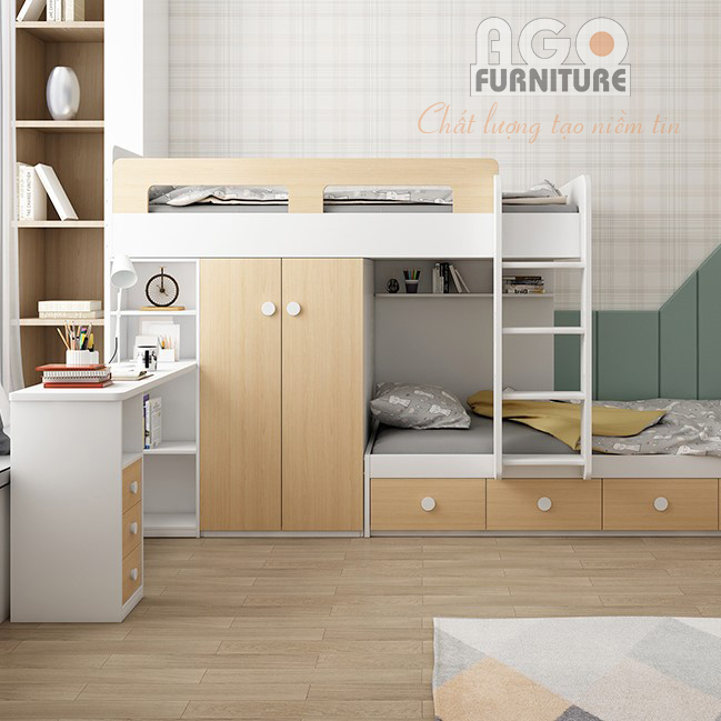 Giường ngủ 2 tầng phong cách hiện đại | AGO-KID-GT11