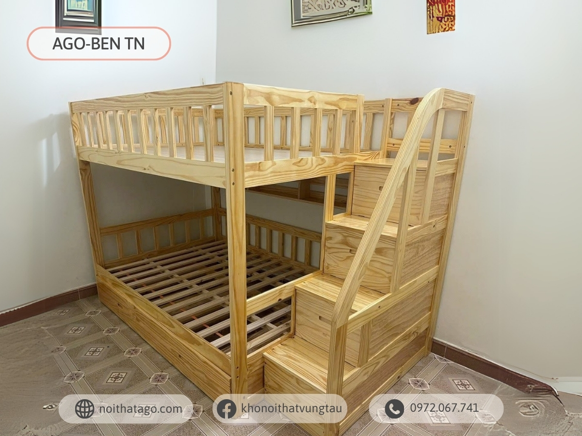 Giường tầng cao cấp AGO-RICH44 (1m4/1m4)