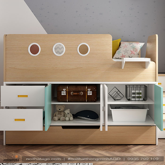 Giường tầng có góc lưu trữ cho bé | KID- GT- 50
