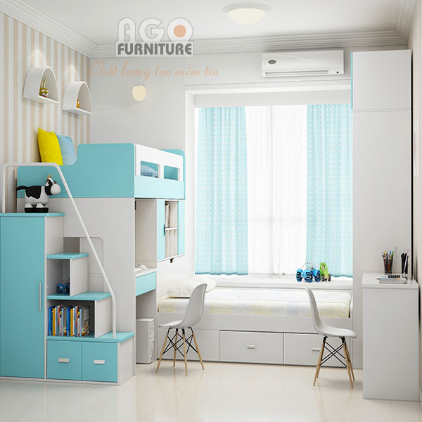 Giường tầng đa năng mang màu sáng | AGO-KID-GT36