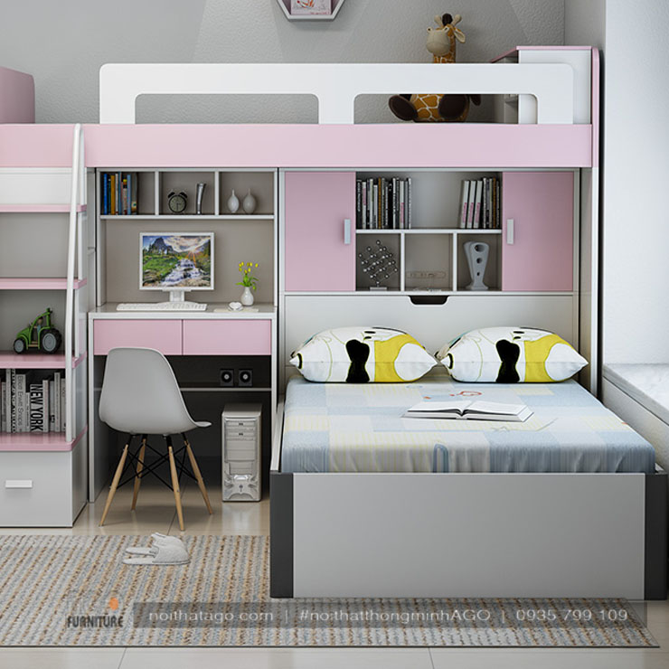 Giường tầng đa năng thông minh | AGO-KID-GT28