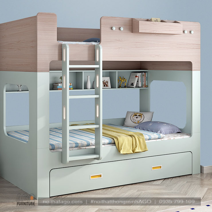 Giường tầng dạng vuông cho bé yêu | AGO-KID-GT19