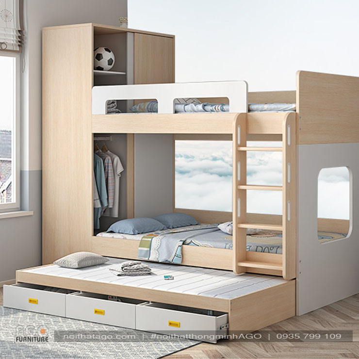 Giường tầng đơn đa năng | KID-GT-43