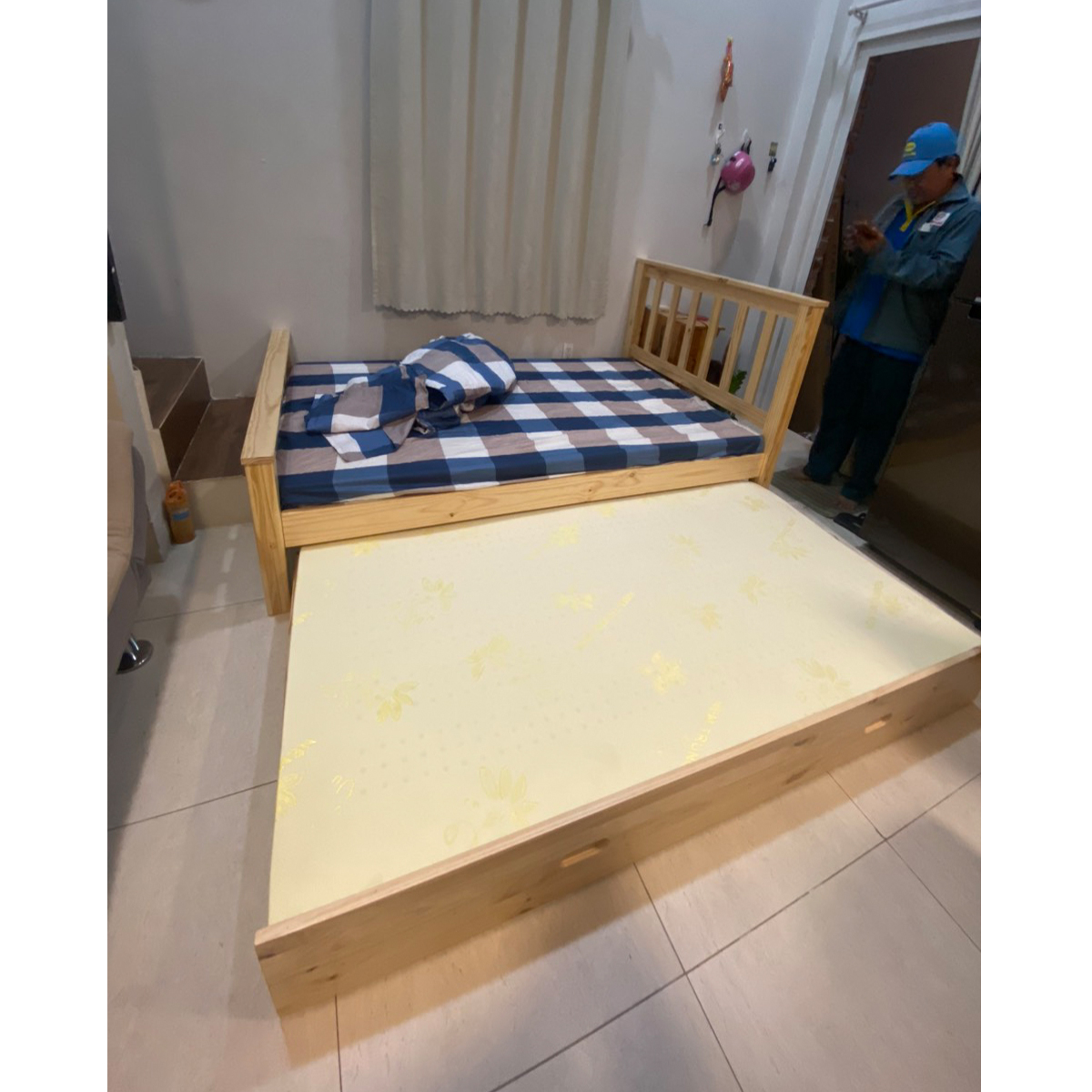 Giường tầng gỗ thông 1m40/1m40 - Mã sản phẩm: AGO-44