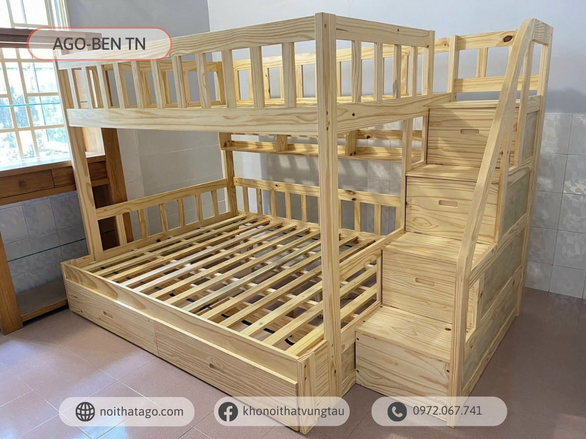 Giường tầng cao cấp AGO-BEN24 (1m2/1m4)