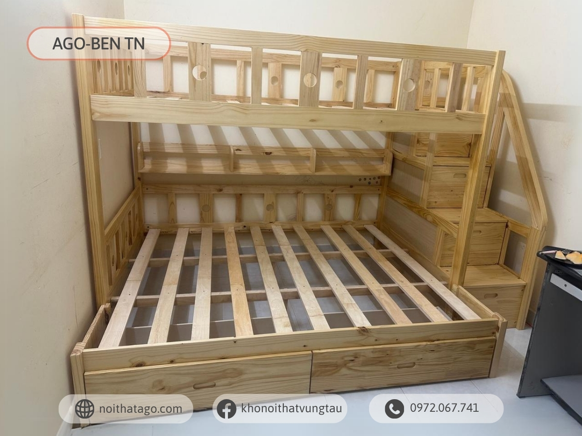 Giường tầng cao cấp AGO-BEN24 (1m2/1m4)