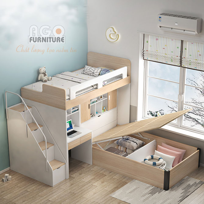 Giường tầng thiết kế theo phong cách hiện đại | KID-GT-23