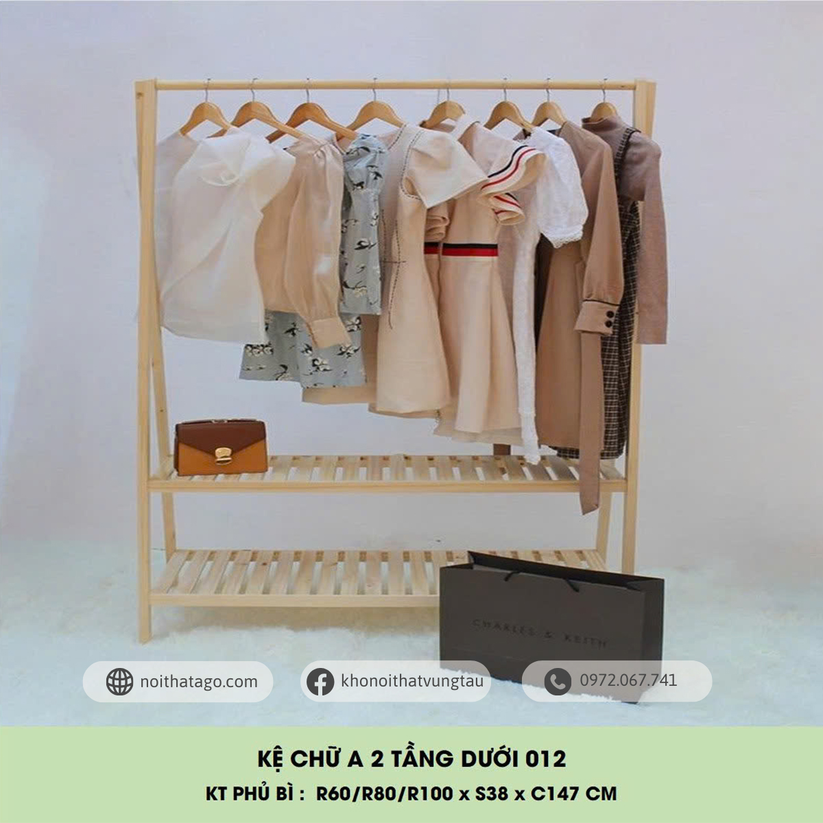 Kệ chữ A 2 tầng dưới 012R80