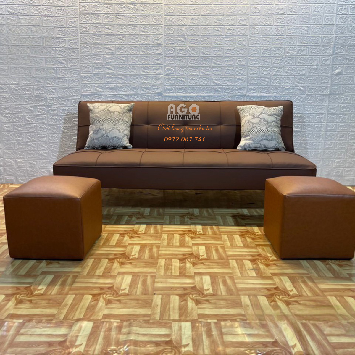 Sofa Bed Da Cao Cấp 90*170.