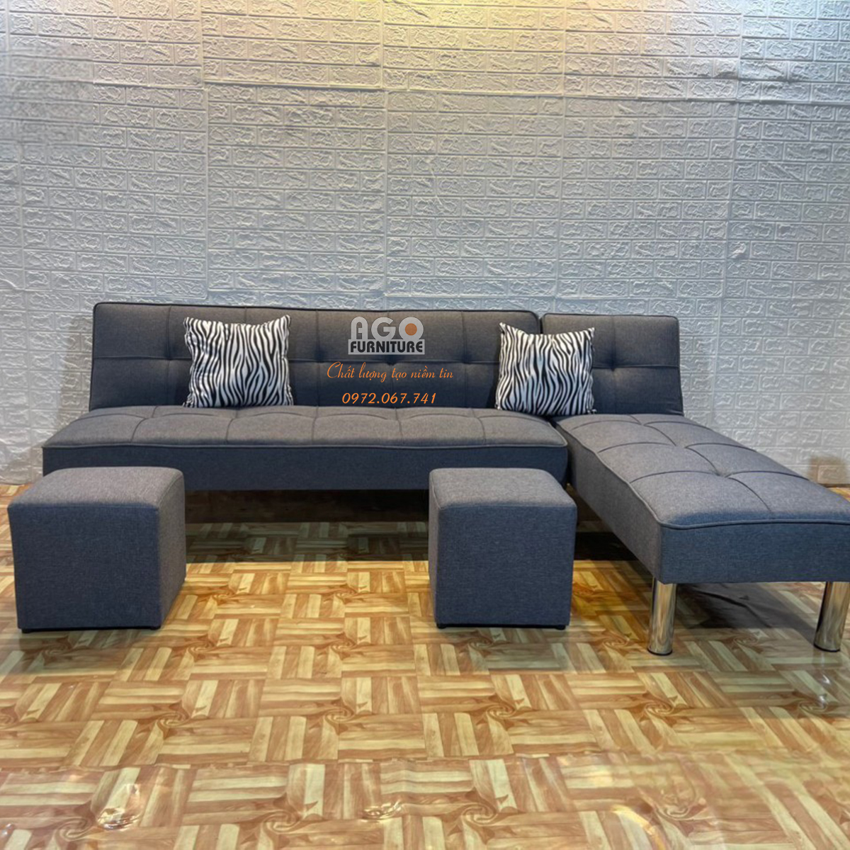 Sofa bed vải L 150*220