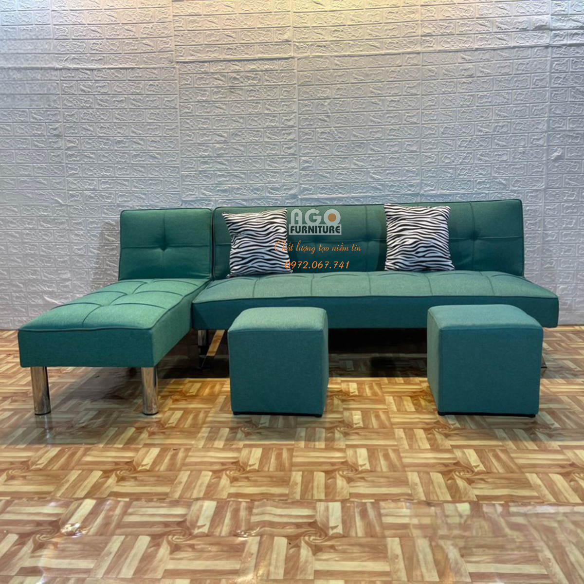 Sofa bed vải L 150*220