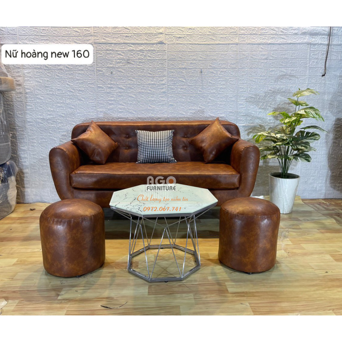 Combo Sofa nữ hoàng 160 kết hợp bàn trà | SFC-01