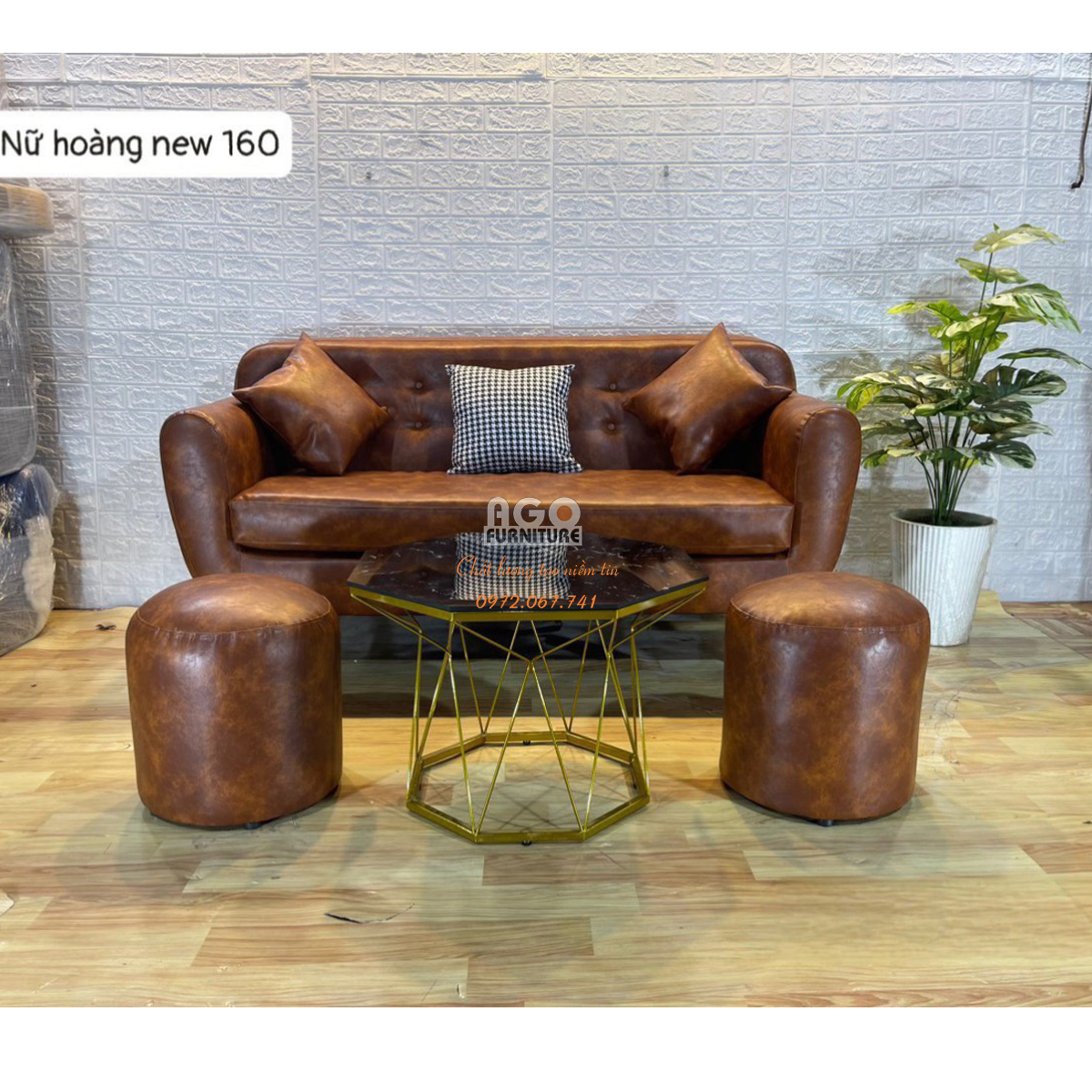 Combo Sofa nữ hoàng 160 kết hợp bàn trà | SFC-01