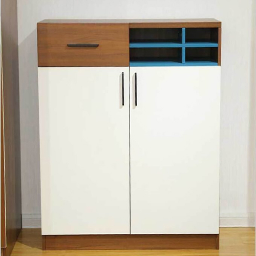 Tủ giày dép 2 cửa màu trắng thanh lịch cho phòng khách